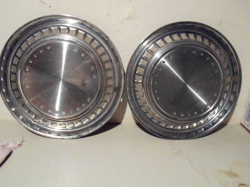 1960 pontiac hubcaps 14&#034; pair of 2 wheel covers bonneville pmd