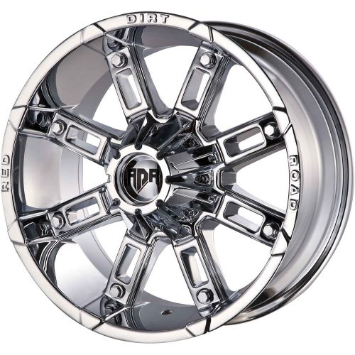 17x9 chrome red dirt road thunder rd06 6x135 +12 rims lt35x12.50r17 tires