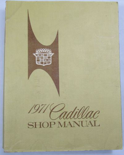 1971 cadillac automobile car shop manual part no. 109 9513 u.s.a.