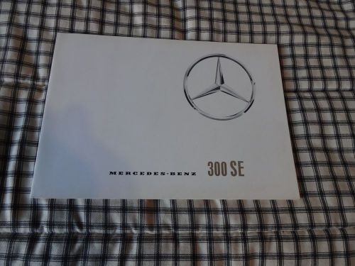 1965 mercedes 300se original factory prestige sales brochure xlnt dated 8/64