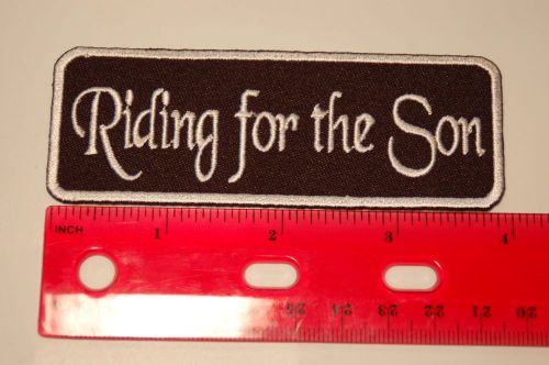 &#034;riding for the son&#034; deluxe biker patch