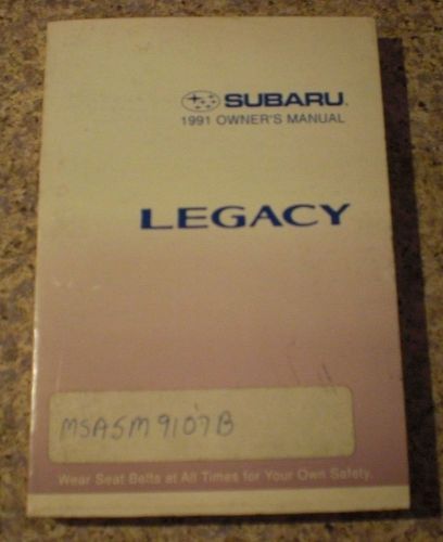 Used 1991 subaru legacy owners manual
