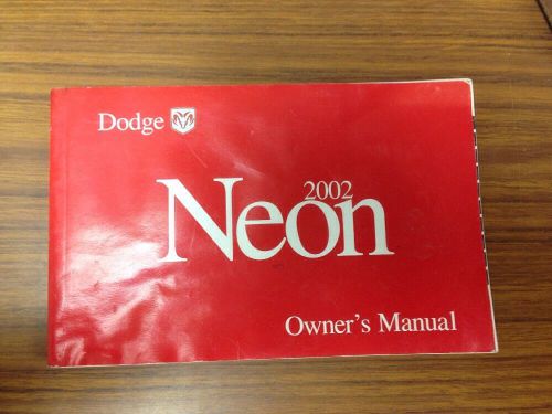 2002 dodge neon owners manual