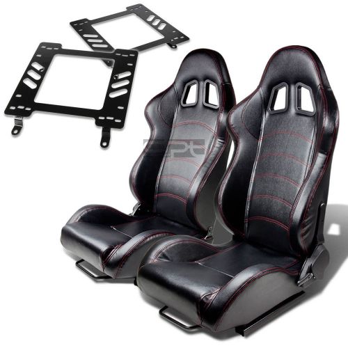 Type-1 racing seat black pvc+silder+for 82-92 firebird trans am 3g bracket x2