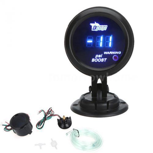 Auto car 2&#034; 52mm -14~29 psi digital turbo boost gauge meter sensor  black p7a0