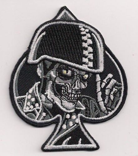 Cafe racer spade skull patch. rocker ace 59 bsa norton triumph ton up honda