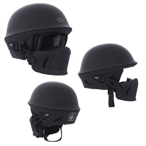 Bell helmet rogue matte black large chopper harley motorcycle half helmet