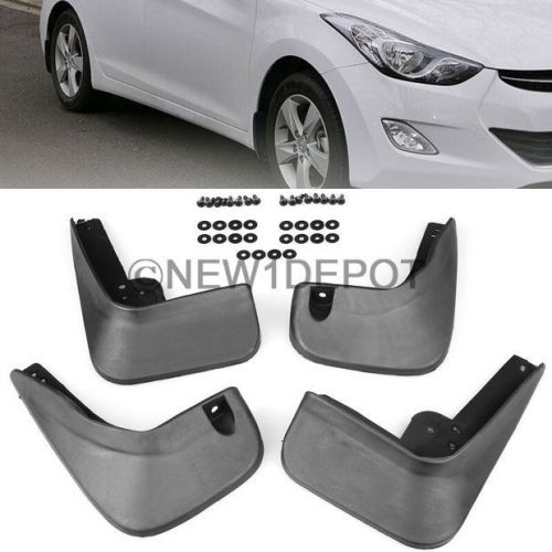 Car black mud flaps splash guards fender fit hyundai elantra md gls 2011-2013 nd