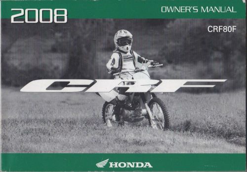 2008 honda motorcycle  crf80f owners manual new