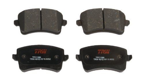 Trw tpc1386 premium ceramic rear disc brake pad set