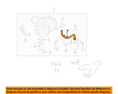 Subaru oem 08-09 legacy turbocharger-pipe 14430aa240