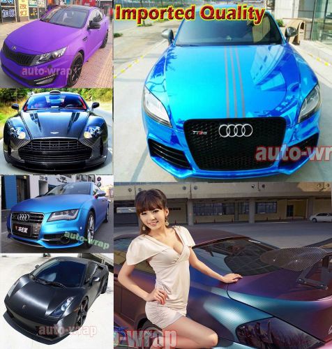 All car wrap - 3d 4d 5d carbon fiber mirror chrome vinyl sticker 10ft x 5ft  abc