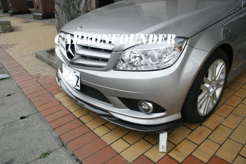 Mercedes benz w204 amg sport packag 4matic carbon fiber front bumper lip spoiler