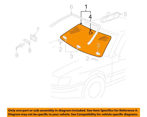 Audi oem 00-03 a8 quattro-windshield glass 4d0845099cf