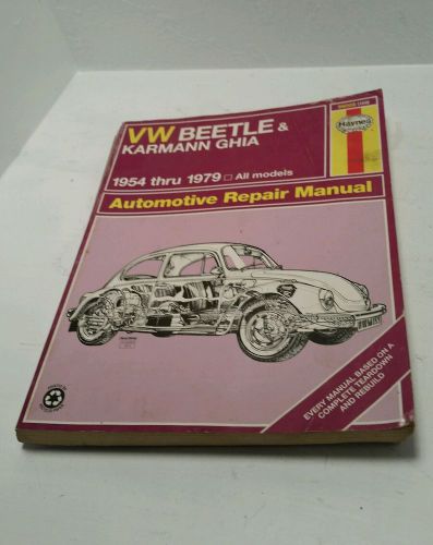 Haynes vw beetle &amp; karmann ghia 1954-1979 repair manual