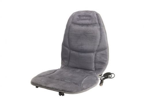 Home or car auto heated seat cover cushion lumbar support 12v gray velour office