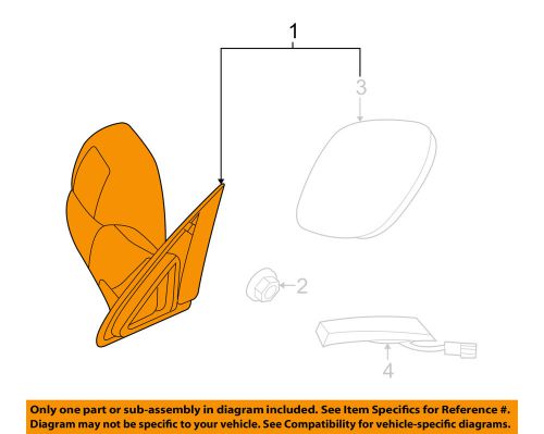 Chrysler oem outside mirror-front door-mirror assembly left 55372067ag