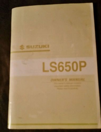 Genuine suzuki owners manual savage ls650p ls 650 p ls650 650p 2001