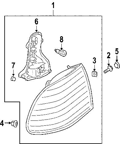 Porsche 95563148602 genuine oem tail lamp assy