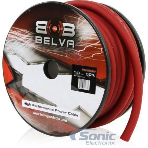 New! belva bw0rd50 belva 50 ft red power / ground wire (cca)