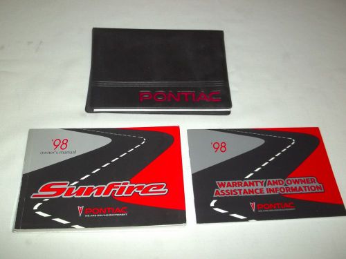 1998 pontiac sunfire owner&#039;s manual 3/pc.set &amp; black pontiac factory case free s