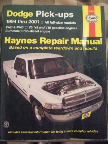 Haynes repair manual 94-01 dodge pick-ups