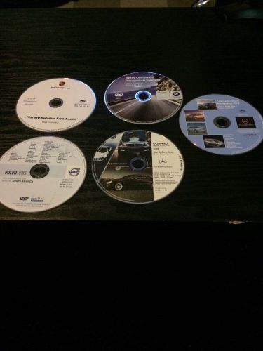 5 assorted oem navigation discs (mercedes, bmw, porsche)