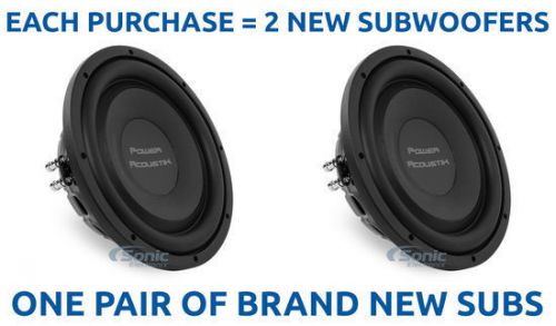 2) power acoustik thin-124 2000w 12&#034; thin dual 4-ohm shallow car subwoofers