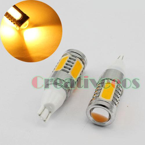 2x t15/t10 high power 7.5w smd led backup reverse light bulb lamp projector lens