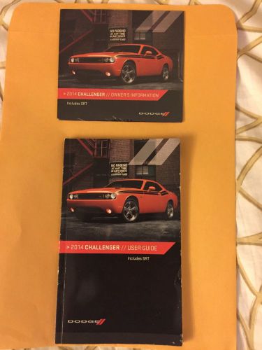 2014 dodge  challenger owners manual set includes srt