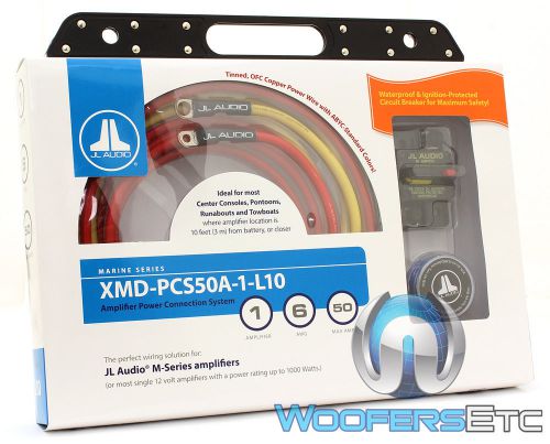 Jl audio xmd-pcs50a-1-l10 6 awg 12-volt marine power amplifier connection wires