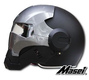 1 x masei 610 atomic-man gray/black motorcycle bike star wars open face helmet