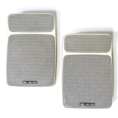 Original bmw e30 e28 e23 sound system rear pearl perl beige tan speakers tweeter