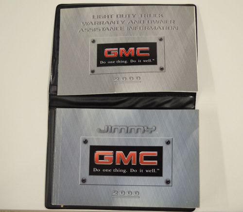 2000 gmc jimmy owners manual with case