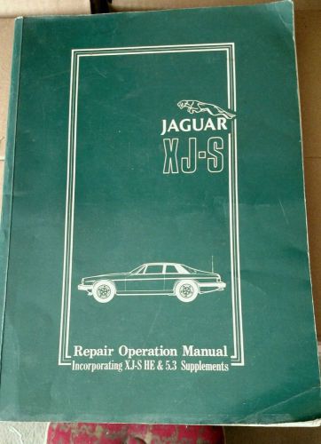 Service and repair manual jaguar xj-s, xj-s he