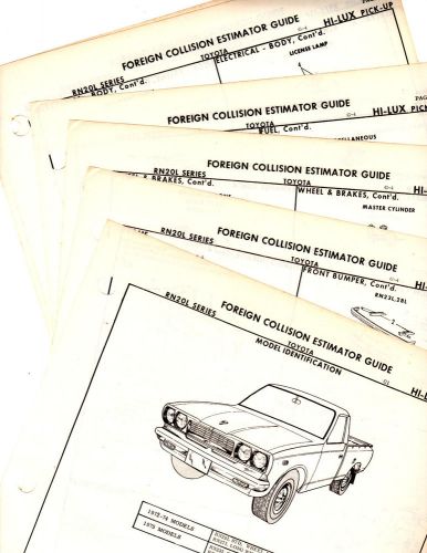 1972 1973 1974 1975 toyota hilux pickup body frame original crash sheets mf 2