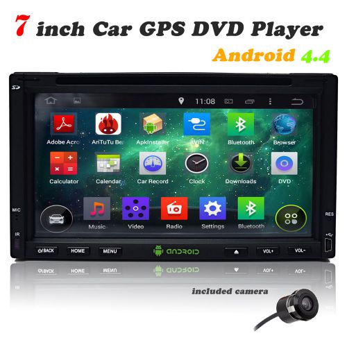 Pure android 4.4 os double 2din car multimedia stereo gps navi 3g wifi dvd obd2