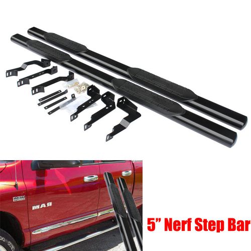 5&#039;&#039; nerf bars 09-15 dodge ram crew cab 1500/2500/3500 side step nurf bar black