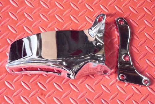 Alternator bracket set small block chevy long water pump chrome upper to intake