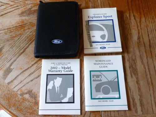 2002 02 ford explorer sport vehicle owners manual handbook set w/ case