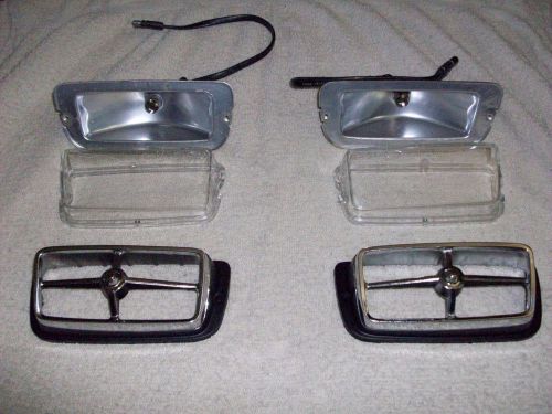 Nos 1970 mustang turn signal lamps #sae-pd-69cr #c9wb-13236-a #c9wb-13237-a