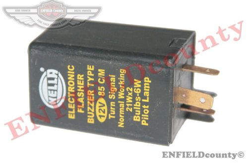 Genuine hella electronic flasher buzzer 12v turn signal unit tractor jeep @ecspr