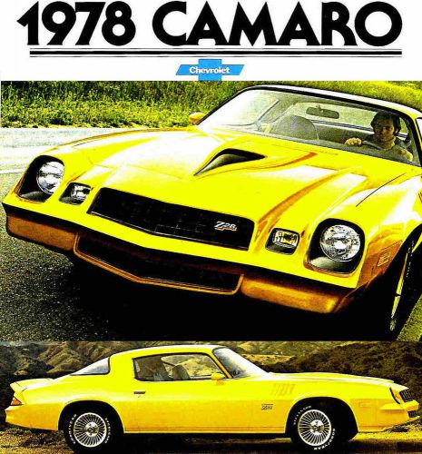 1978 chevy camaro brochure-camaro lt-rally sport-z28