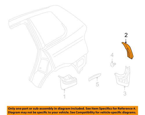 Porsche oem 03-06 cayenne exterior-mud guard right 9555043080001c