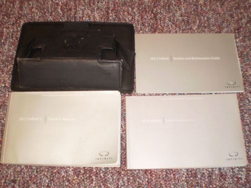 2012 infiniti g coupe &amp; sedan car owners manual books navigation guide case all