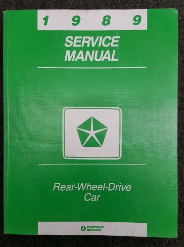 1989 chrysler fifth avenue/ newport dodge diplomat plymouth gran fury oem manual