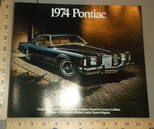 1974 pontiac brochure firebird trans am grand prix le mans full line deluxe