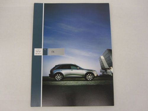 2004 infiniti fx35 fx45 awd rwd original sales brochure dealer catalog