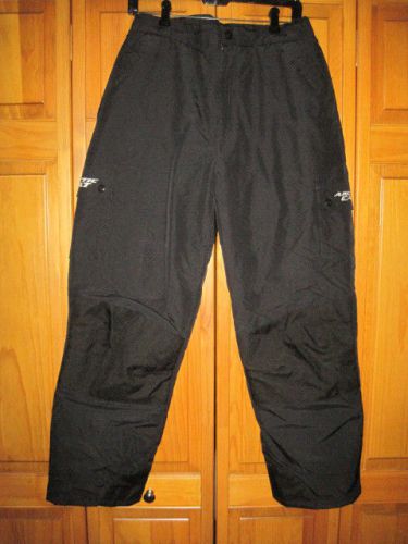 Arctic cat kidcross insulated snowmobile pants boys 16 black lined waterproof