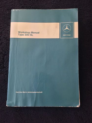 Mercedes benz mb 300 sl gullwing roadster workshop service manual 1955-63 oem